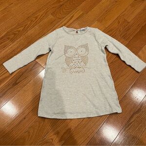M&Co Kids Girls Rhinestones Owl Long Sleeve Shirt Size 5/6 Years